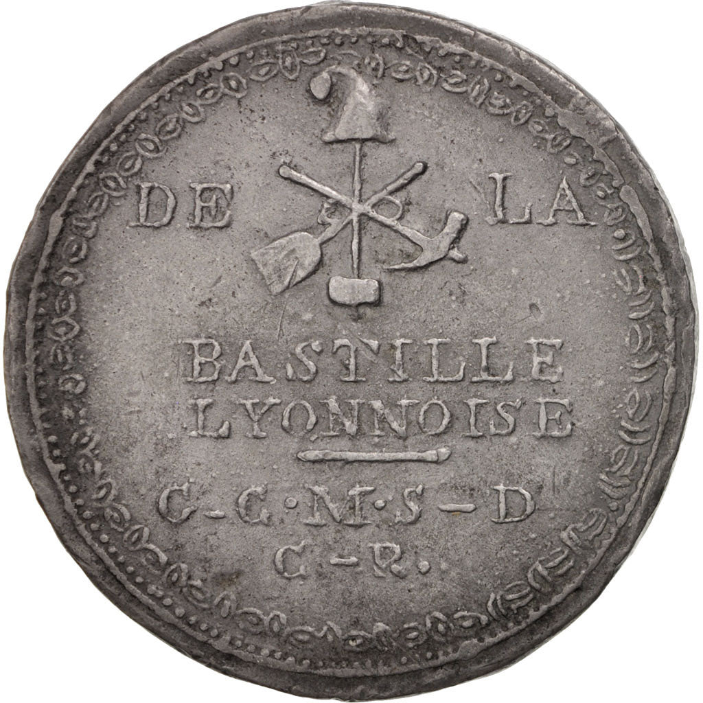 France, Medal, National Convention, History, 1793, TTB+, Lead
