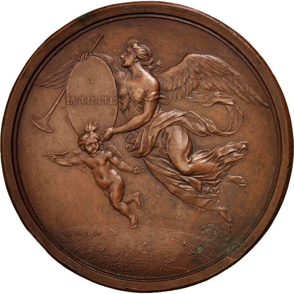 Francia, Medal, National Convention, History, Duvivier, BB+, Bronzo