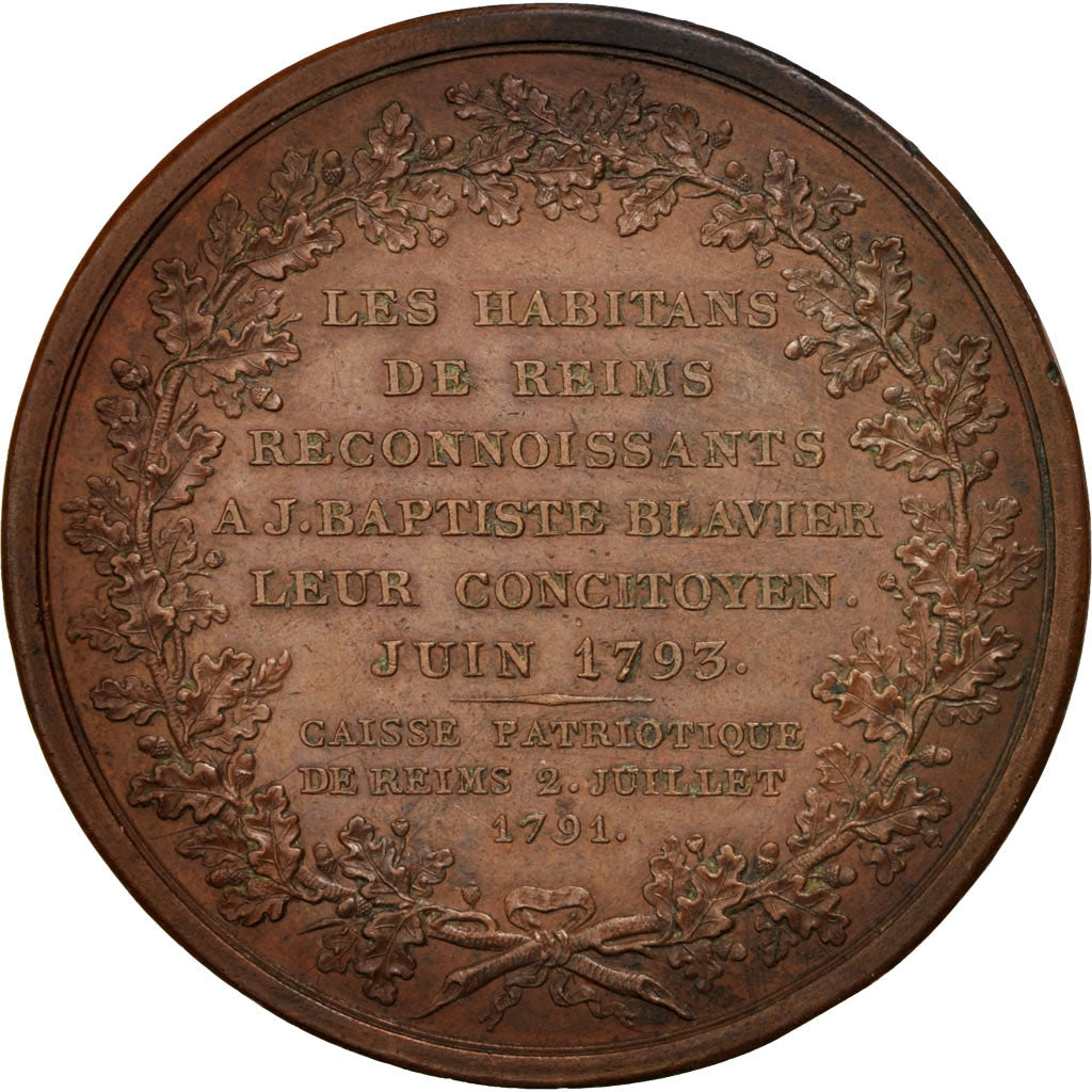 Francia, Medal, National Convention, History, Duvivier, BB+, Bronzo