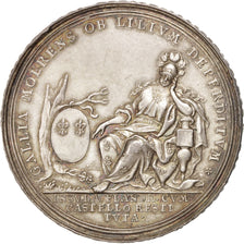 France, Medal, Louis XIV, History, 1708, MS(60-62), Silver
