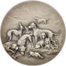 FRANCE, Dog, French Third Republic, Medal, AU(55-58), Bronze