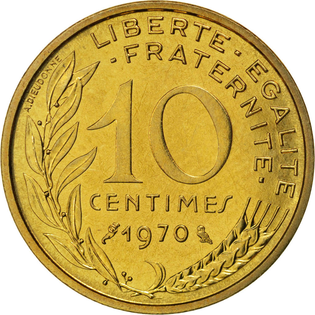 Monnaie, France, Marianne, 10 Centimes, 1970, SPL, Aluminum-Bronze, KM:929