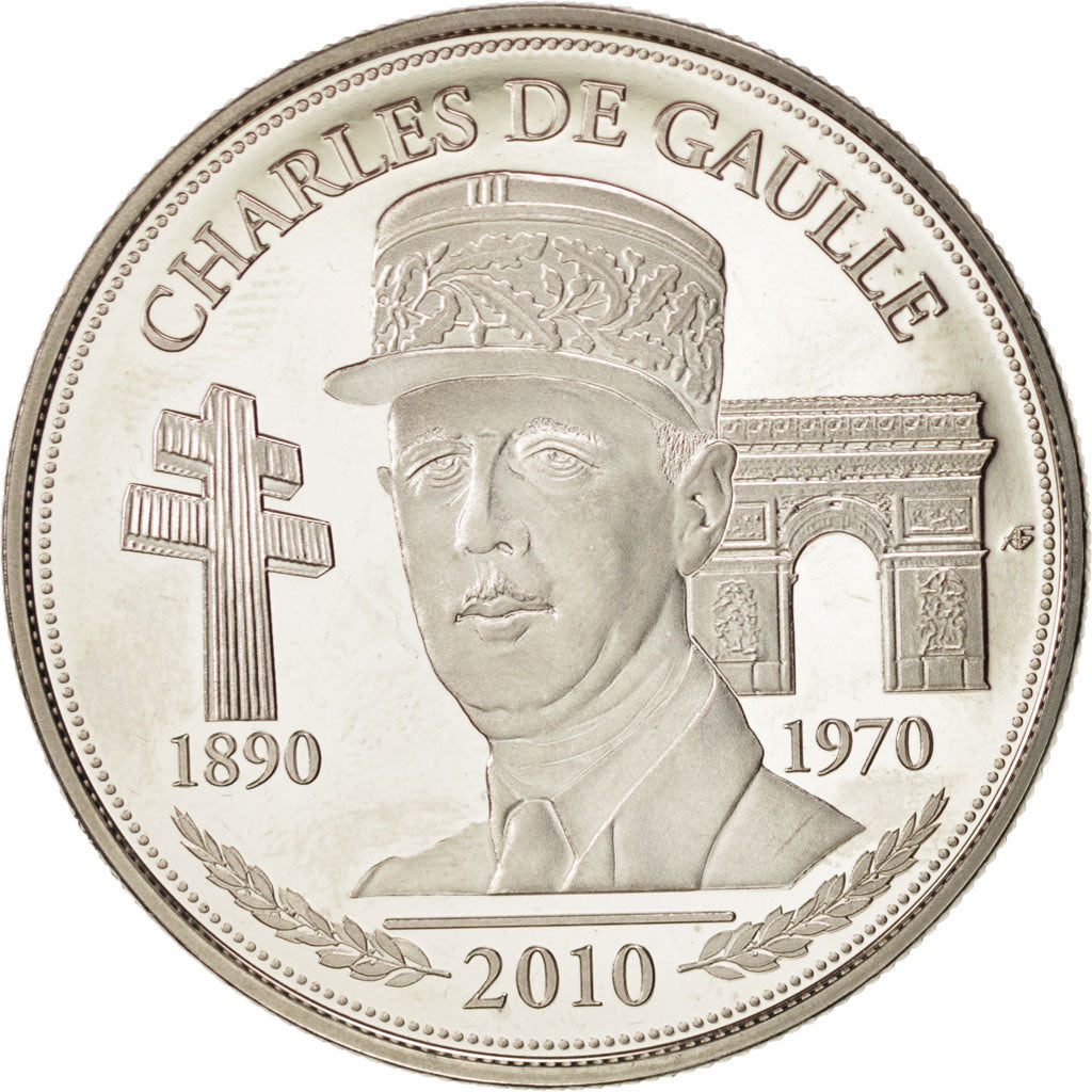 Francia, Medal, The Fifth Republic, History, 2010, FDC, Nichel