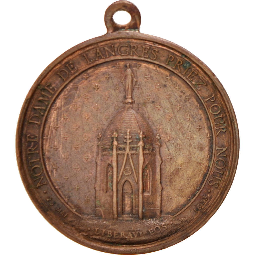 France, Medal, French Third Republic, Religions & beliefs, 1873, TTB, Cuivre