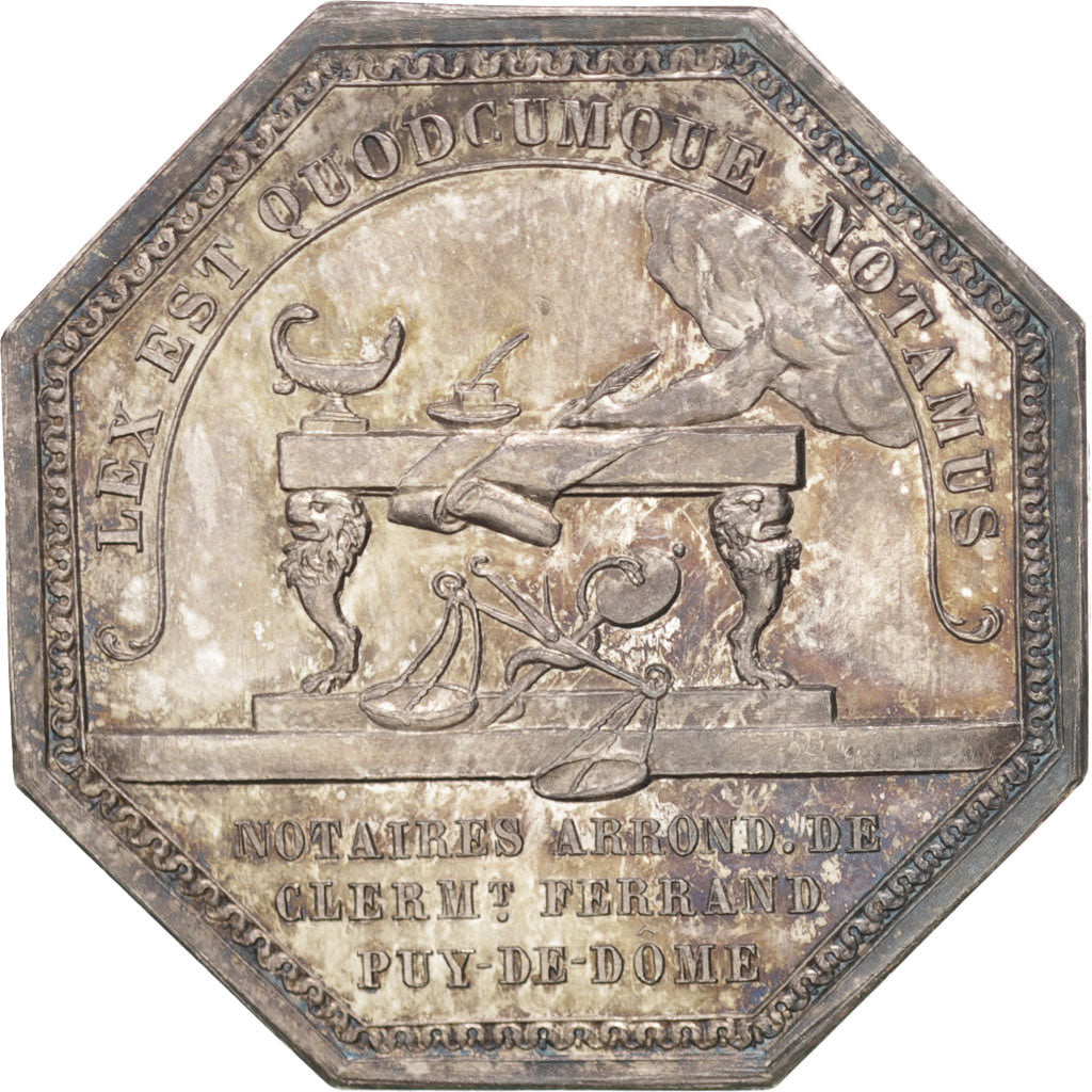 Frankrijk, Token, Notary, Tiolier, PR+, Zilver