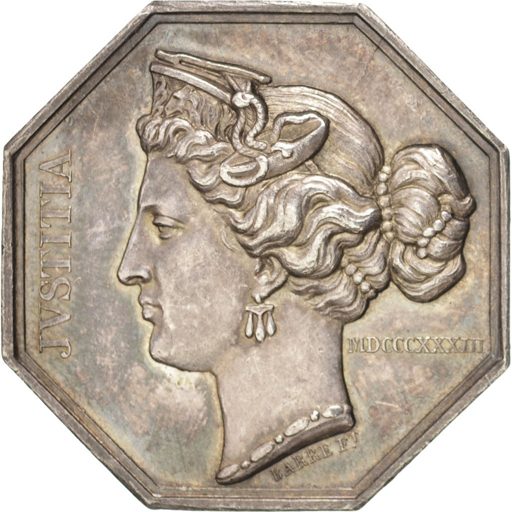 Francia, Token, Notary, Barre, SPL-, Argento, Lerouge:413