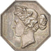 France, Token, Notary, Barre, AU(55-58), Silver, Lerouge:413