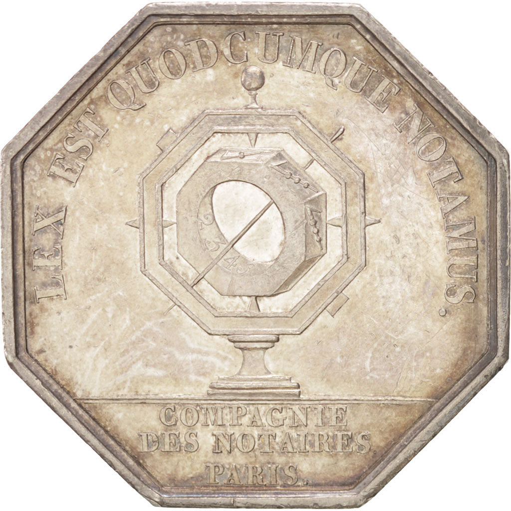 France, Token, Notary, AU(55-58), Silver, Lerouge:317