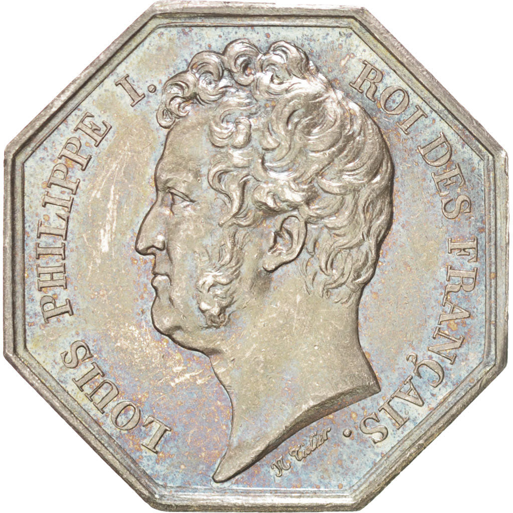 Francja, Token, Notariusz, Tiolier, AU(55-58), Srebro, Lerouge:58