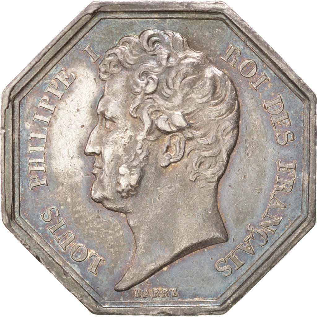 France, Notary, Token, AU(50-53), Barre, Silver, 5, 15.00