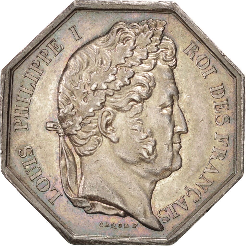 France, Token, Notary, Caqué, AU(55-58), Silver, Lerouge:243