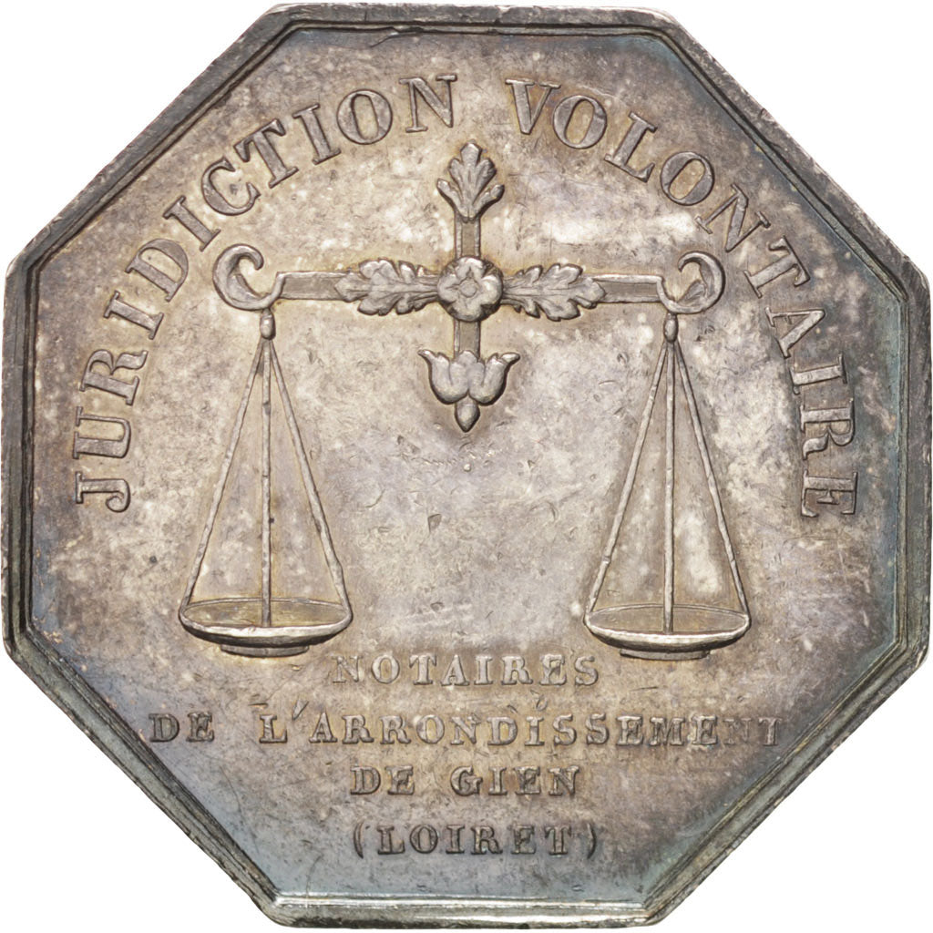 Frankrijk, Token, Notary, Caqué, ZF+, Zilver