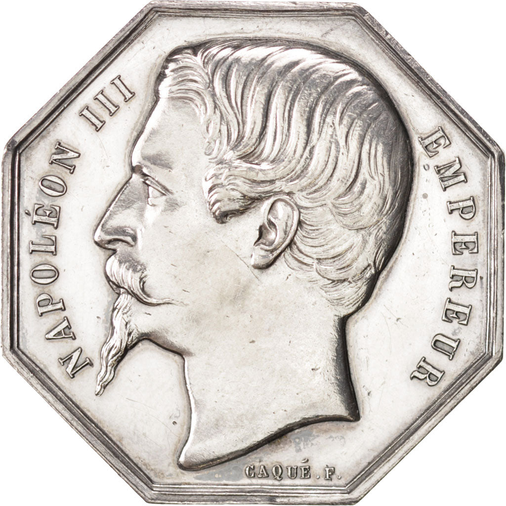 France, Notary, Token, AU(55-58), Caqué, Silver, 32, 13.40
