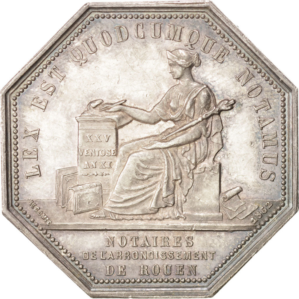 Frankreich, Token, Notary, VZ+, Silber, Lerouge:362