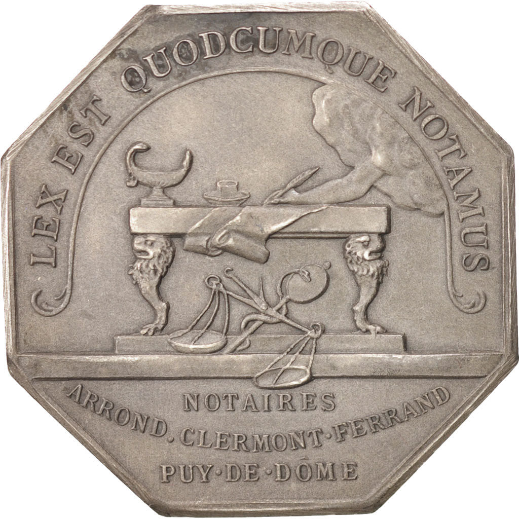 Frankreich, Token, Notary, Barre, SS+, Silber, Lerouge:480