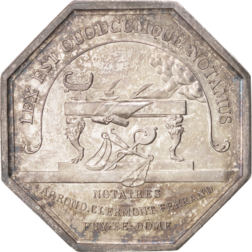 Frankreich, Token, Notary, Barre, VZ, Silber, Lerouge:480