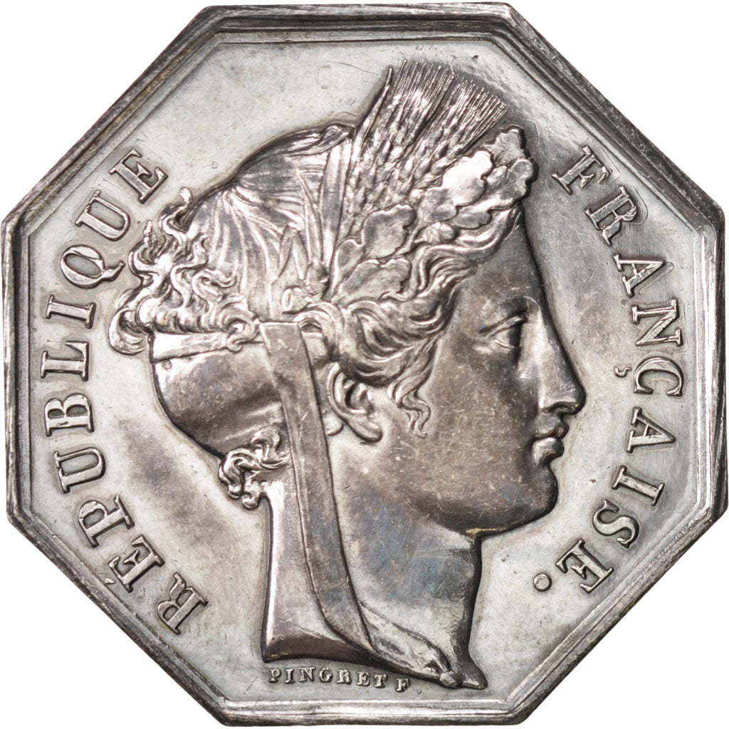 Francja, Token, Notariusz, Pingret, AU(55-58), Srebro, Lerouge:81