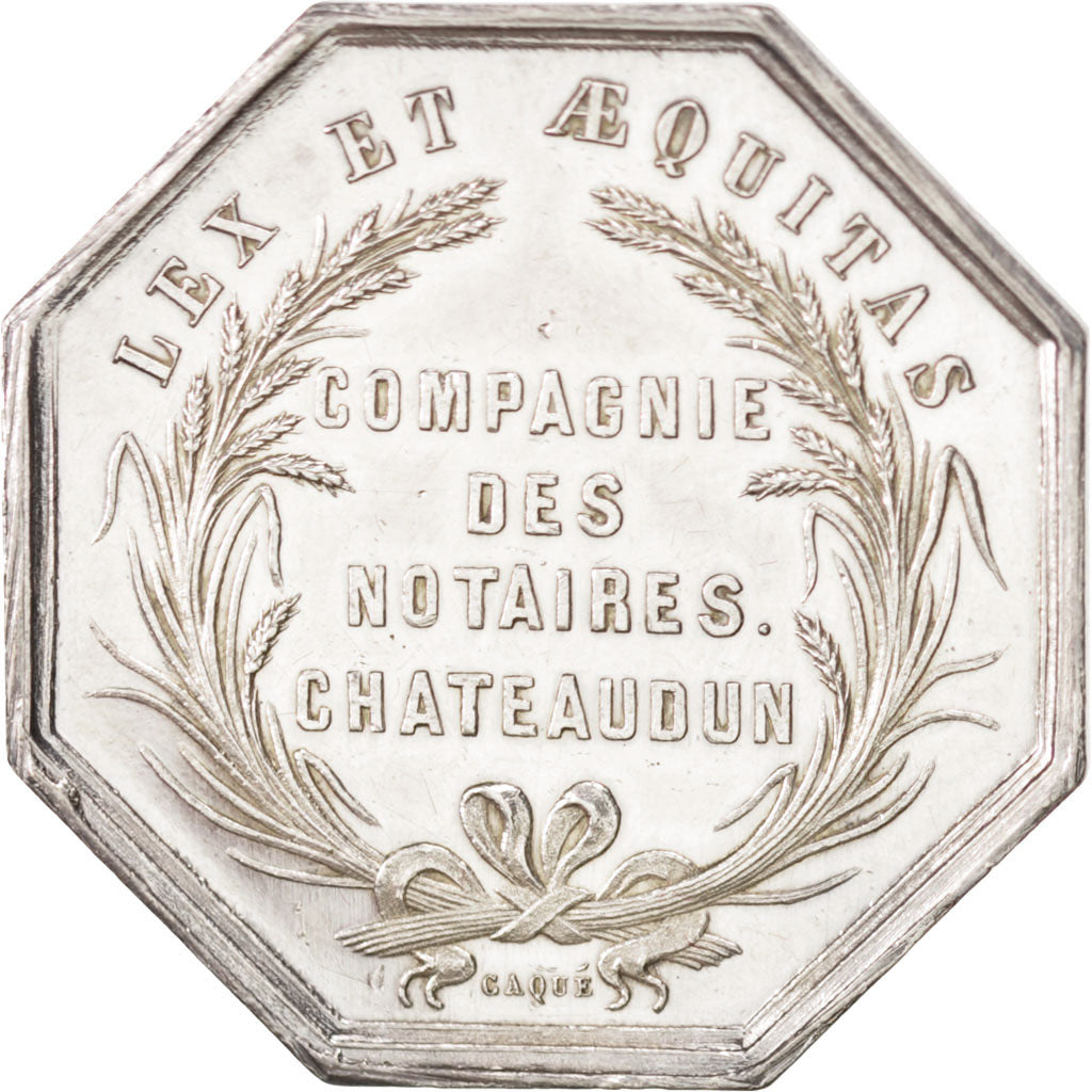 Francja, Token, Notariusz, Pingret, AU(55-58), Srebro, Lerouge:81