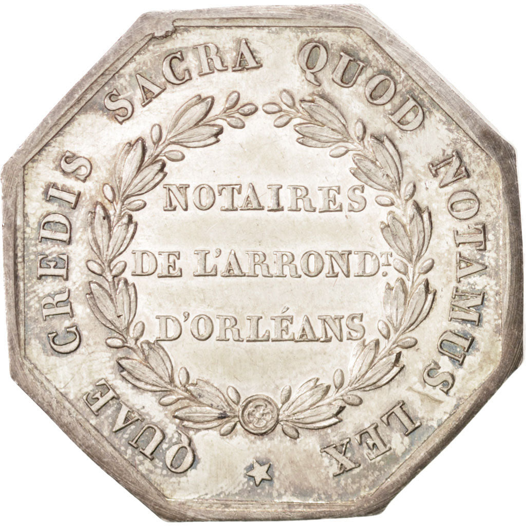 France, Token, Notary, Barre, AU(55-58), Silver