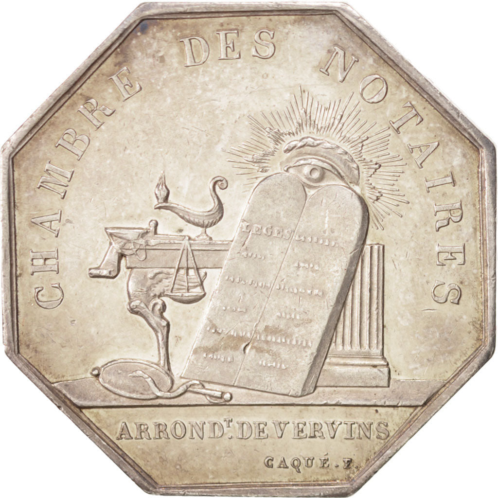 Frankreich, Token, Notary, Barre, SS+, Silber, Lerouge:434