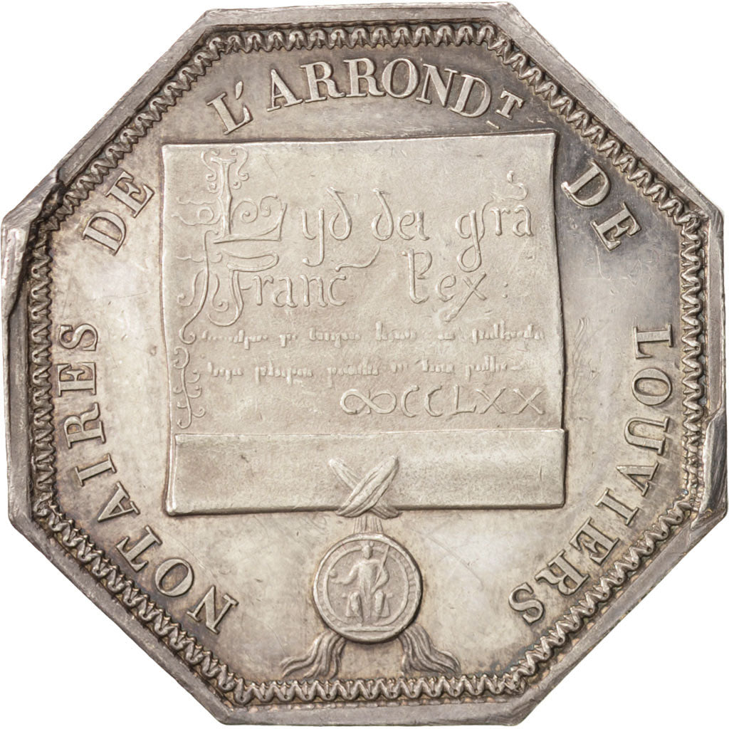 France, Token, Saint Louis, Notaires de l'arrondissement de Louviers, Silver