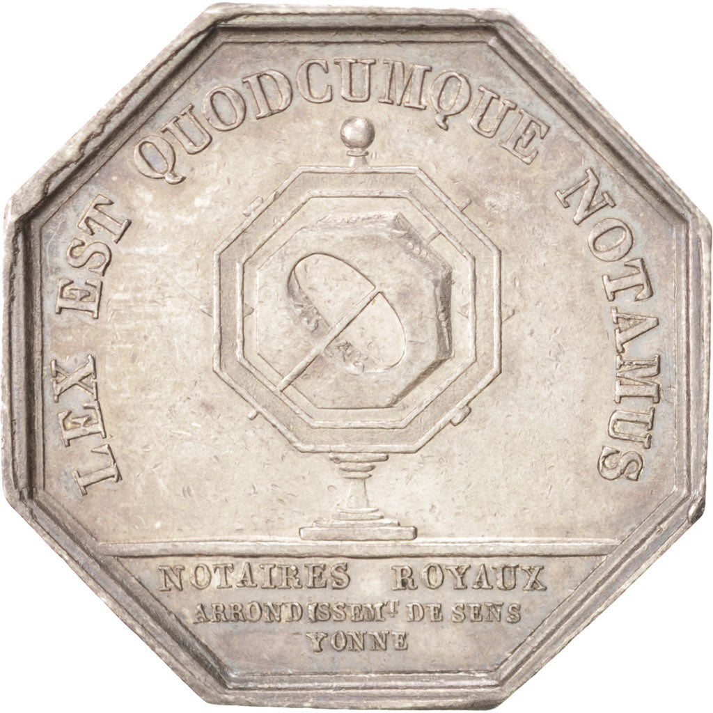 France, Token, Notary, AU(55-58), Silver, Lerouge:389