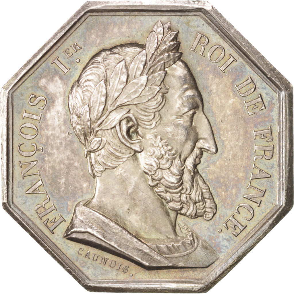 France, Token, Notary, Caunois, MS(60-62), Silver, Lerouge:440a