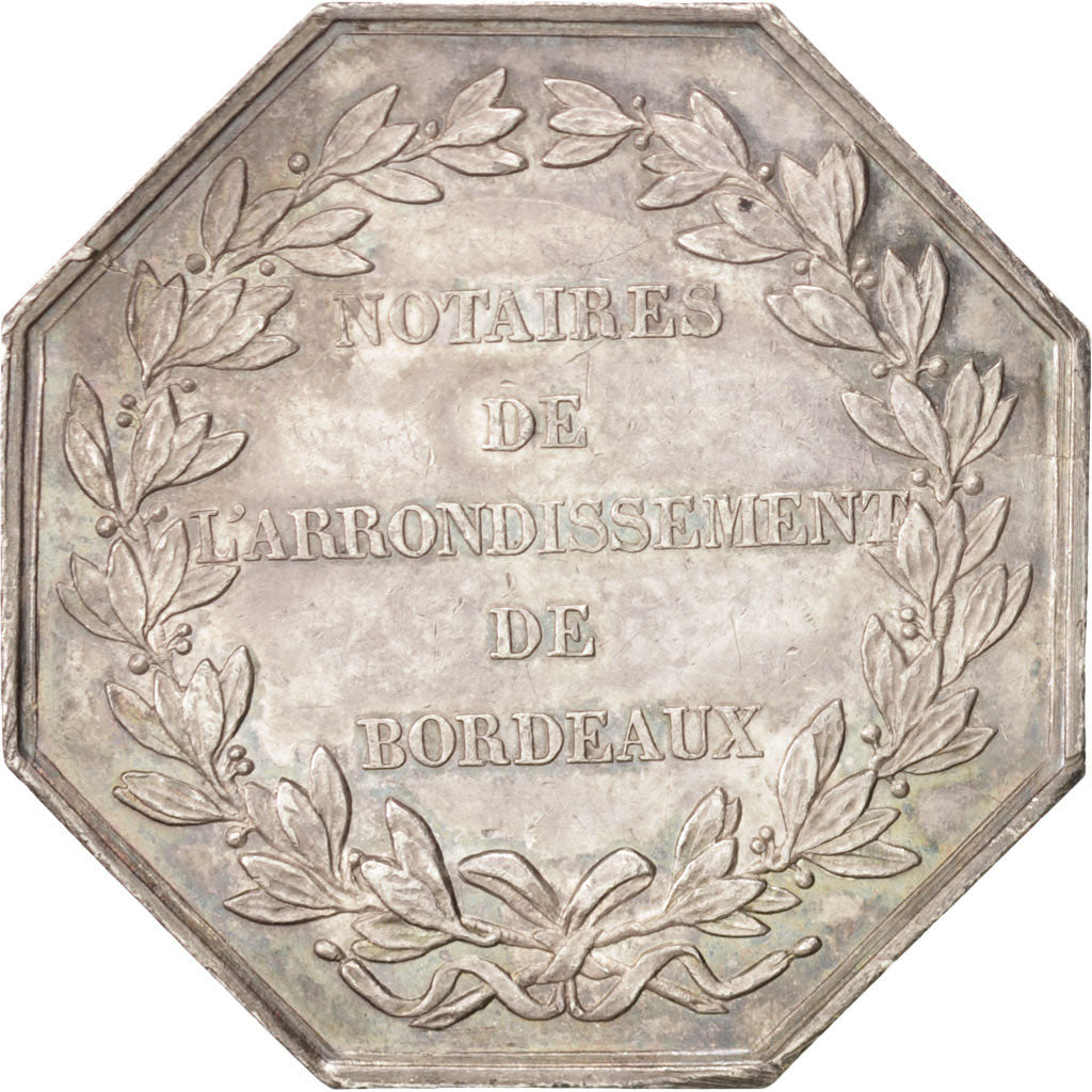 France, Token, Notary, Tiolier, AU(55-58), Silver, Lerouge:59