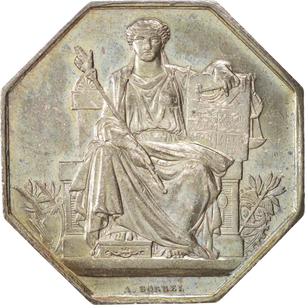 Francia, Token, Notary, Borrel, EBC, Plata, Lerouge:50b.