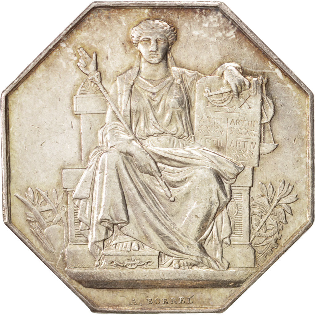 France, Jeton, Notary, Borrel, TTB+, Argent, Lerouge:354