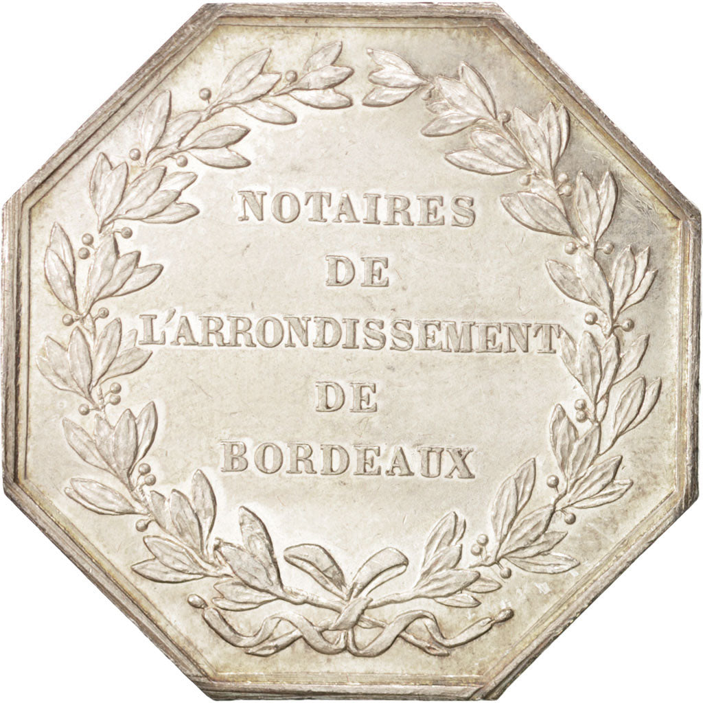 France, Token, Notary, Tiolier, MS(60-62), Silver, Lerouge:59