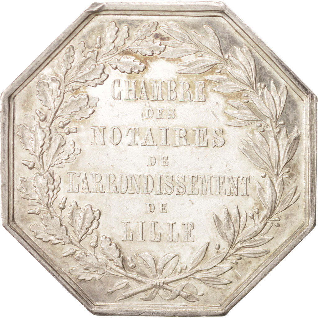 France, Token, Notary, AU(55-58), Silver, Lerouge:161