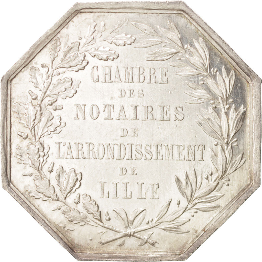 France, Token, Notary, AU(55-58), Silver, Lerouge:161