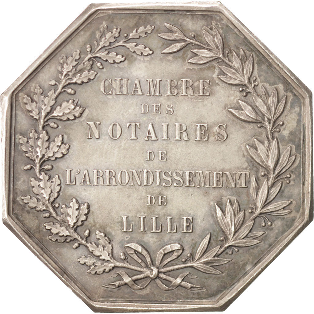 France, Token, Notary, AU(55-58), Silver, Lerouge:161