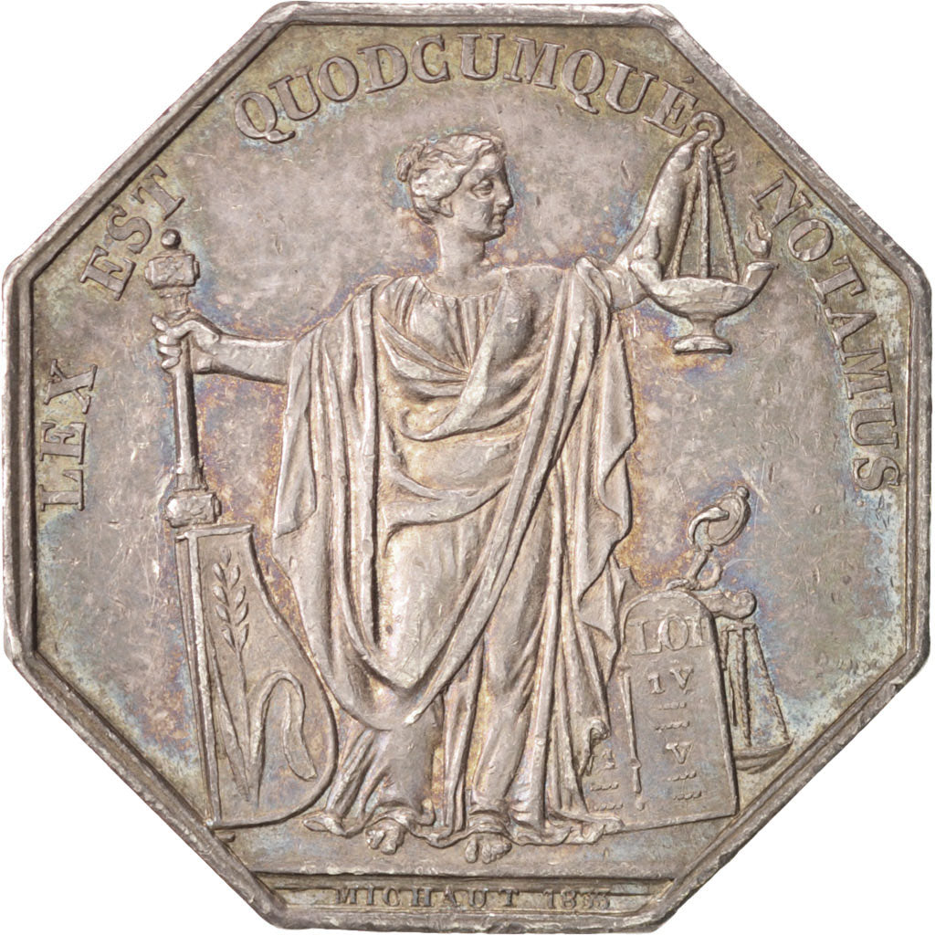 France, Token, Notary, AU(55-58), Silver, Lerouge:184