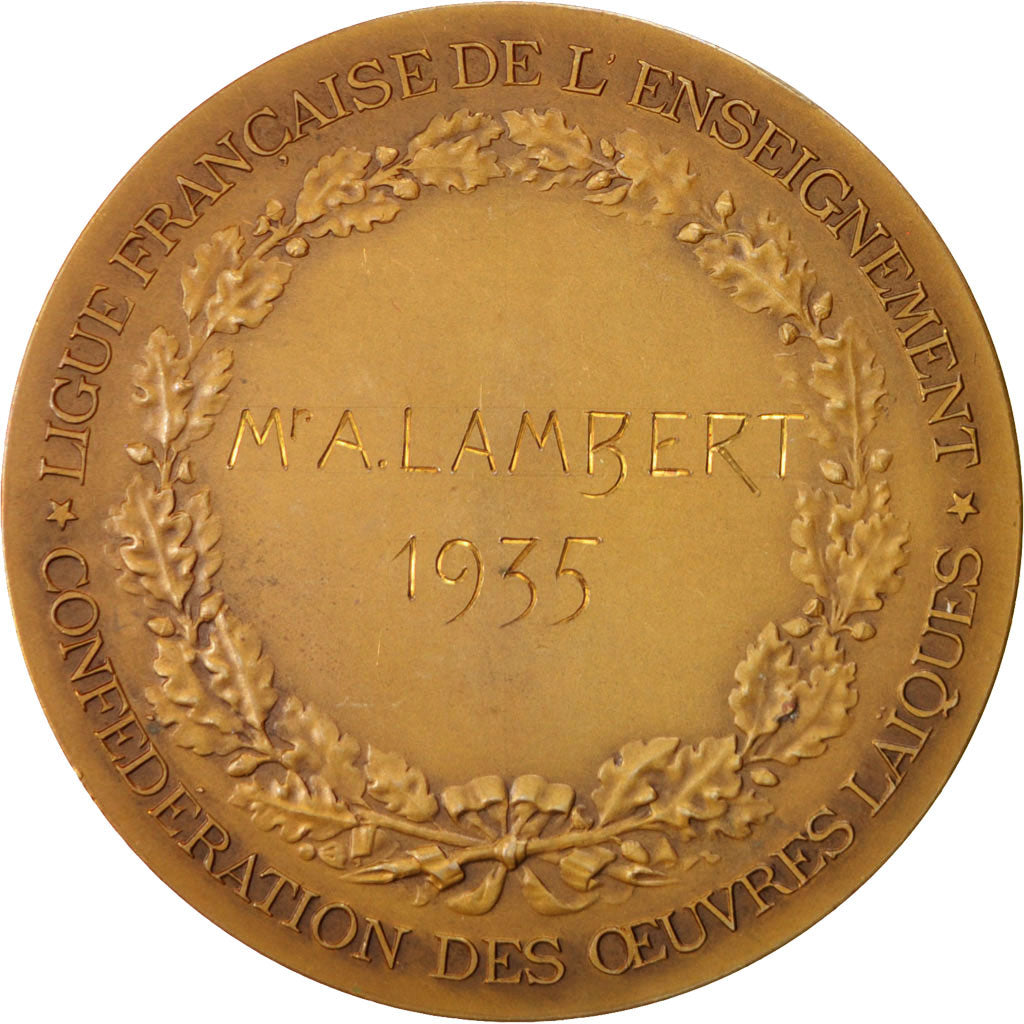 Francia, Medal, French Third Republic, Arts & Culture, EBC, Bronce