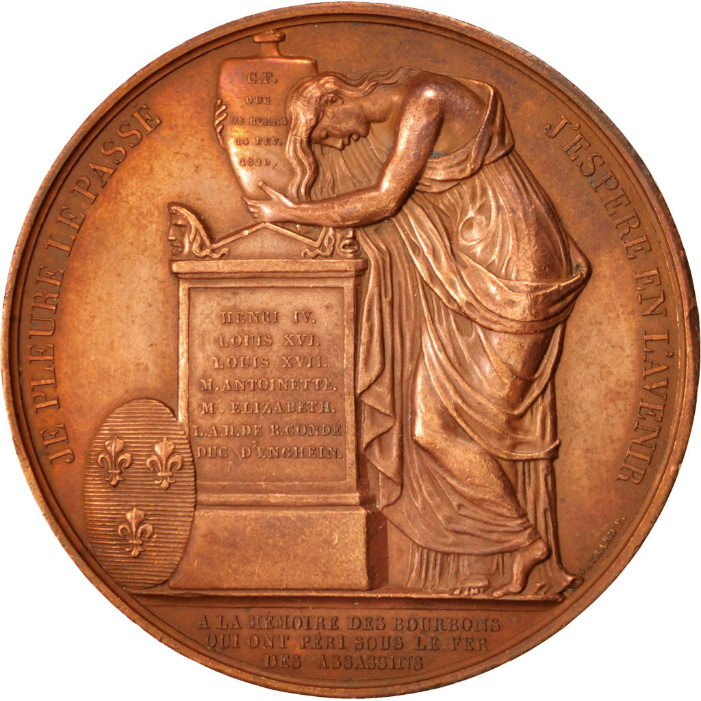 FRANCE, History, Louis XVIII, Medal, 1820, AU(50-53), Gayrard, Bronze, 88.00