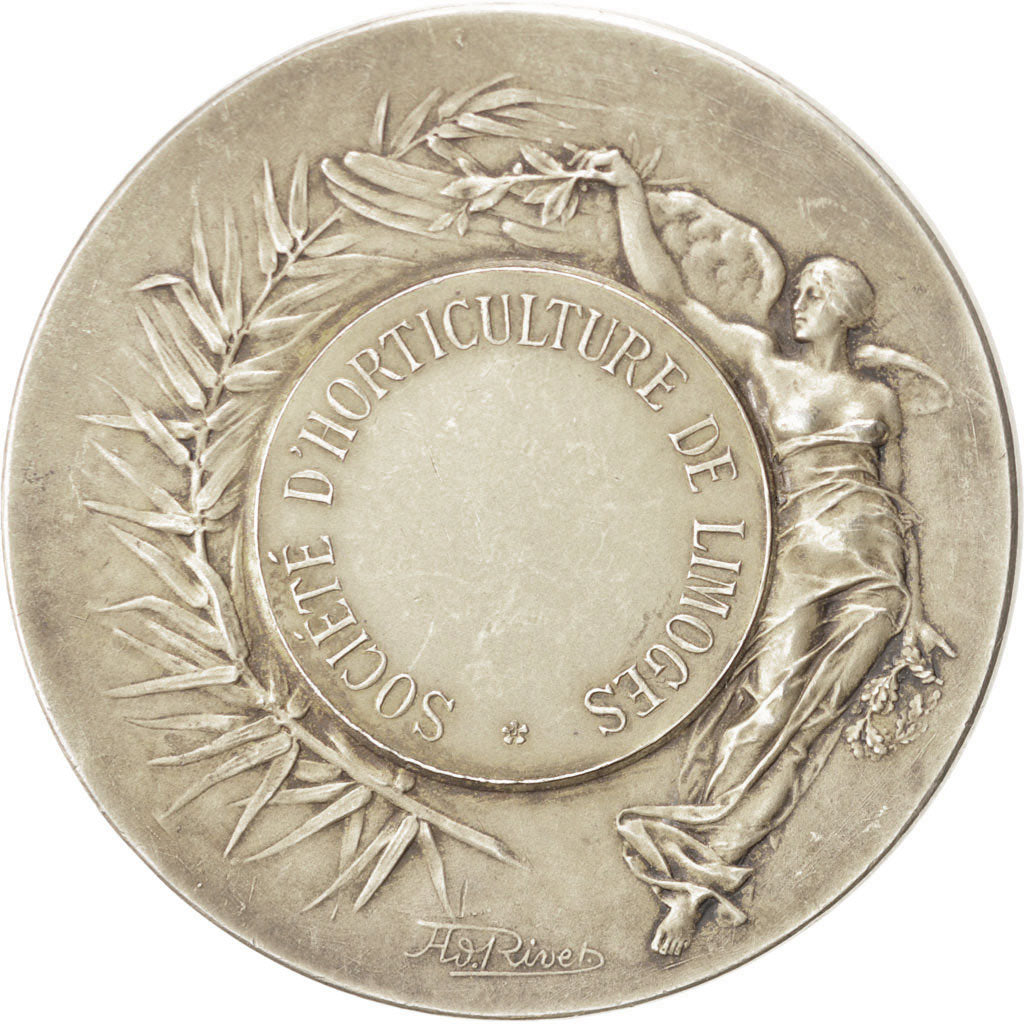 Frankrijk, Medal, French Third Republic, Flora, Rivet, PR, Zilver