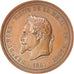 France, Medal, Second French Empire, History, 1867, Borrel, AU(55-58), Copper