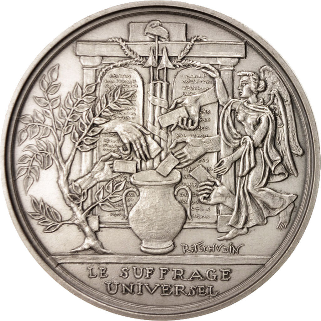 France, Medal, French Fifth Republic, History, Tschydin, SUP, Bronze