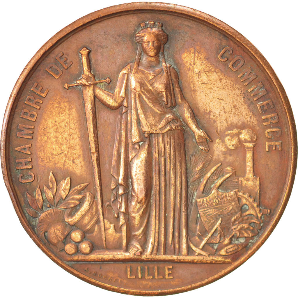 Francia, Medal, Second French Empire, Business & industry, Borrel, MB+, Rame