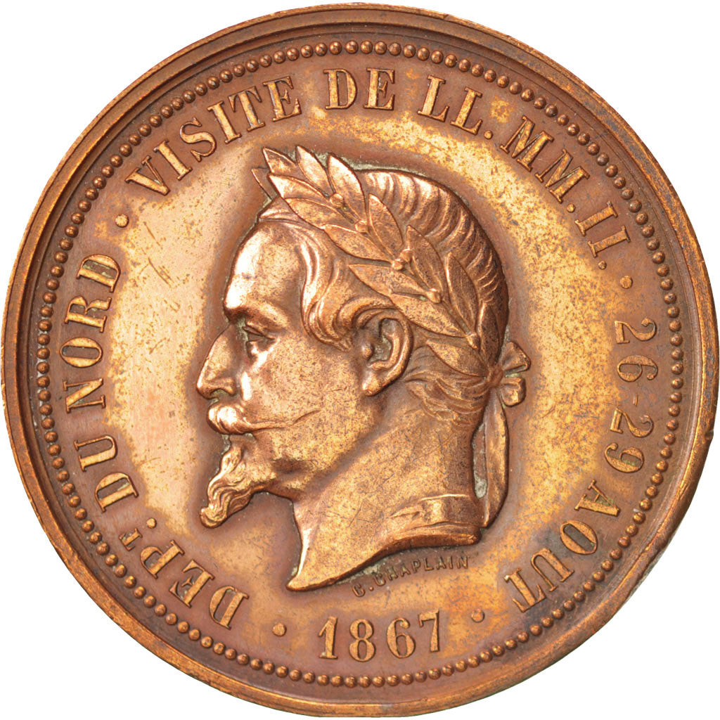 France, Medal, Second French Empire, Business & industry, Borrel, TTB, Cuivre