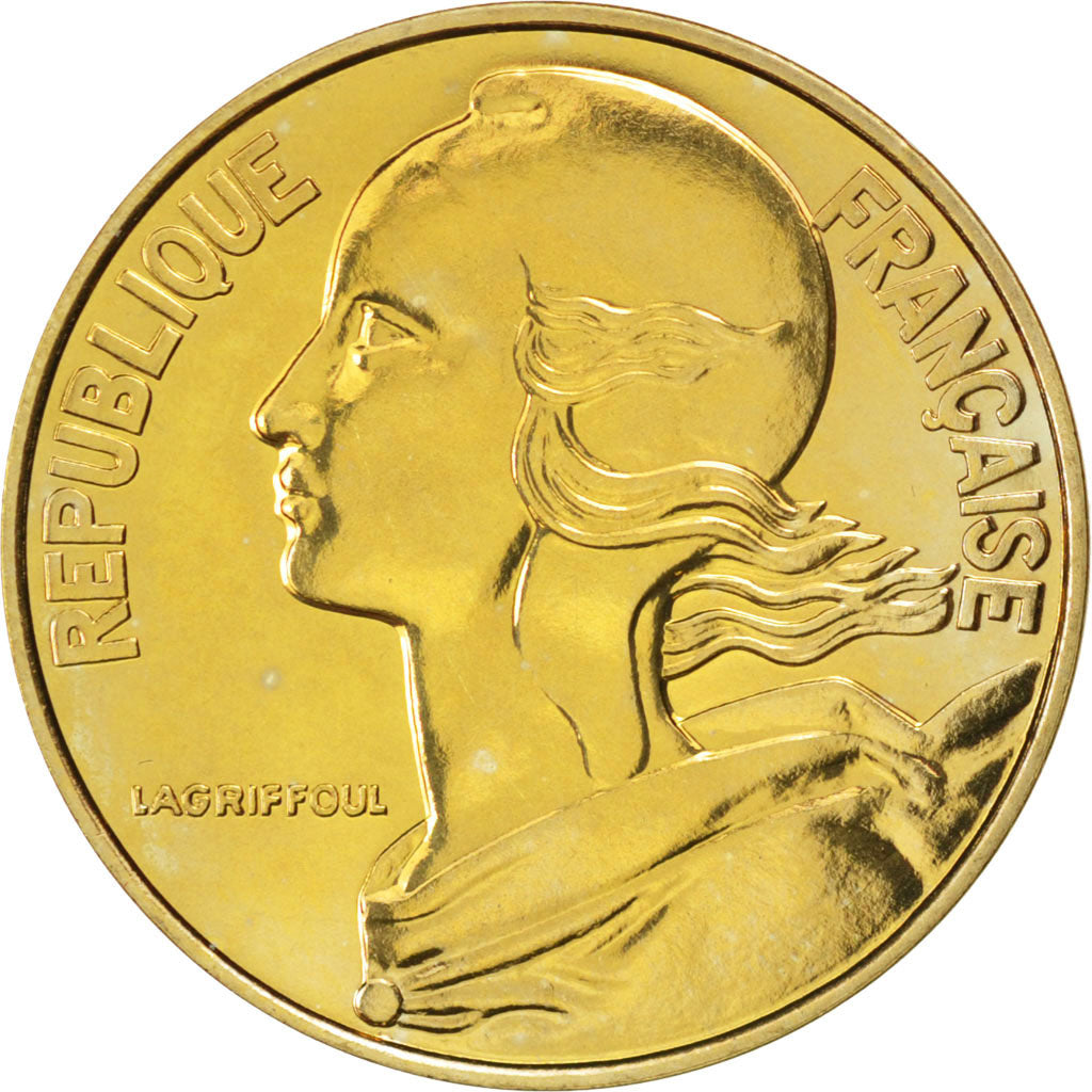FRANCE, Marianne, 20 Centimes, 1988, Paris, KM #930, MS(63), Aluminum-Bronze,...
