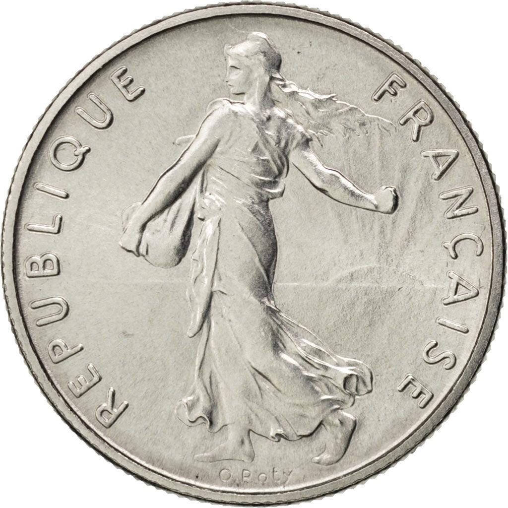 FRANCE, Semeuse, 1/2 Franc, 1966, Paris, KM #931.1, MS(63), Nickel, 19.5,...