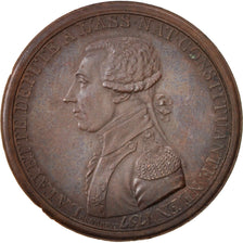 FRANCE, History, French Constitution, Medal, 1791, AU(55-58), Bronze, 35, 22.20