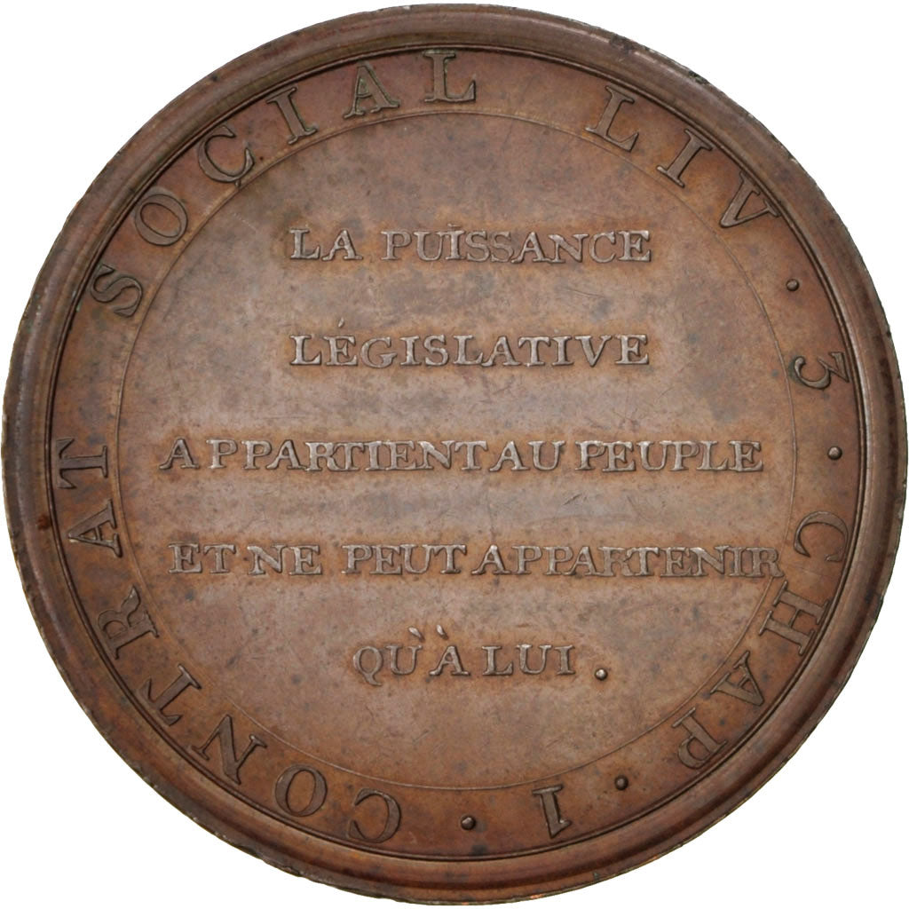 Francia, Medal, French Constitution, Arts & Culture, BB+, Bronzo, 35