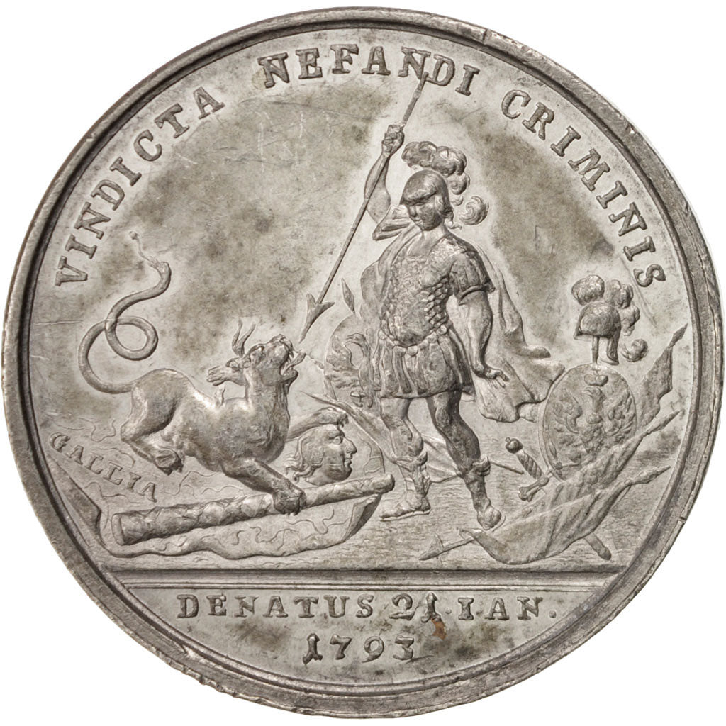 Frankreich, Medal, National Convention, History, 1793, SS+, Tin