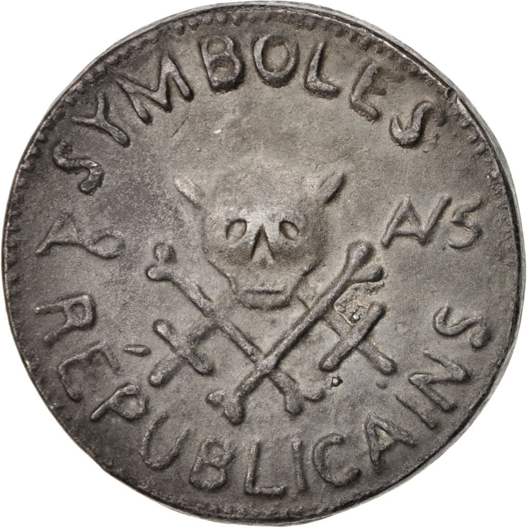 Francia, Medal, End of Monarchy, Politics, Society, War, BB+, Stagno