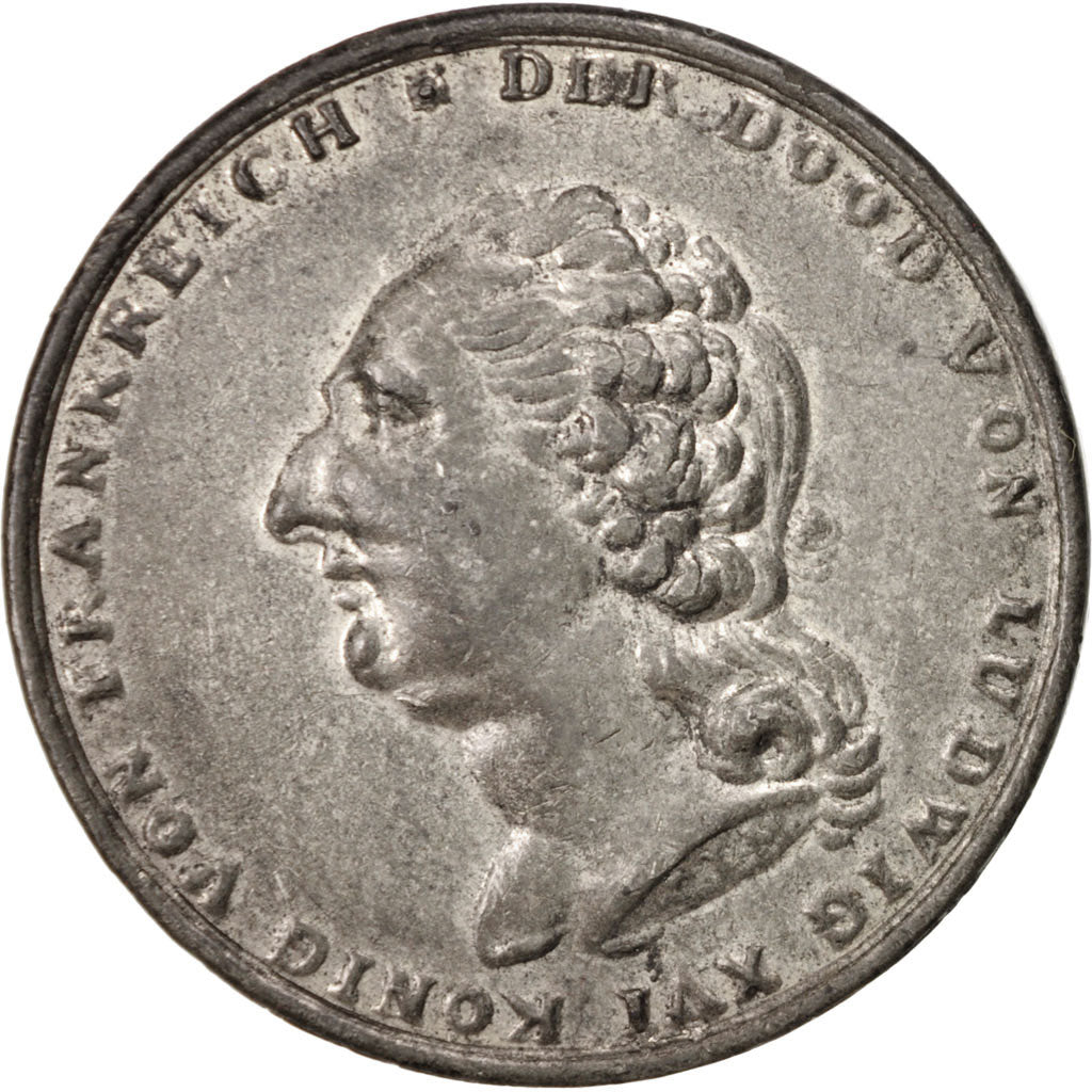 FRANCE, History, National Convention, Medal, 1793, AU(55-58), Tin, 27.50