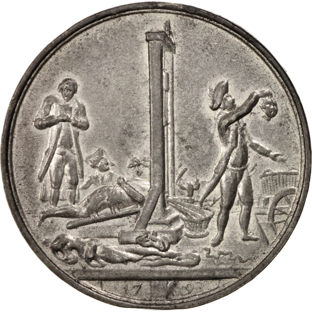 FRANCE, History, National Convention, Medal, 1793, AU(55-58), Tin, 27.50